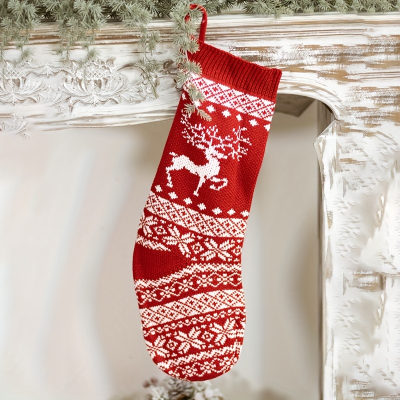 1pc, Calcetines Navidad Gran Trineo Viejo Hombre Muñeco Nieve