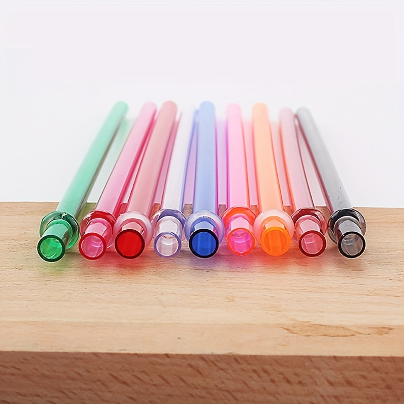 11/35pcs, Reusable Polymer Plastic Straw, 23cm High Transparent Colored  Straw, Food-grade Hard Solid Color Transparent Straw, With Buckle Anti-slip