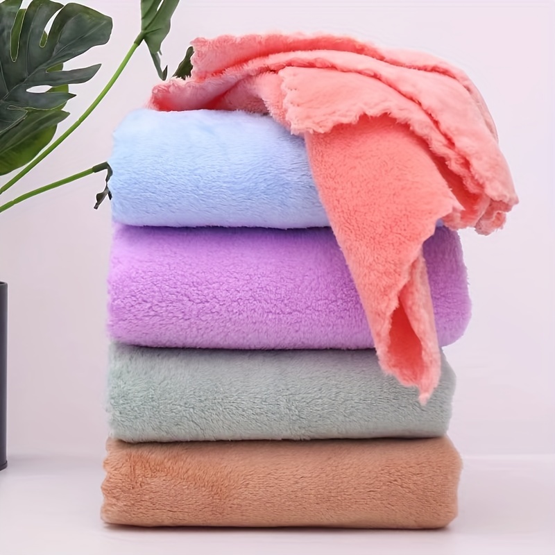 Soft Coral Fleece Bath Towel Large Bath Towel For Children - Temu