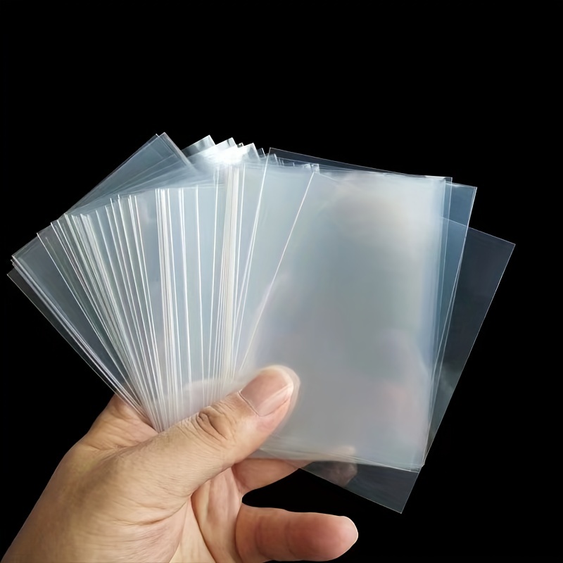 

100pcs Soft Clear Card Team Bag Protectors Sleeves For Card Game, Top Loader Fit For Magic Cards And Premium Cards And Mtg, Baseball Card Sleeves