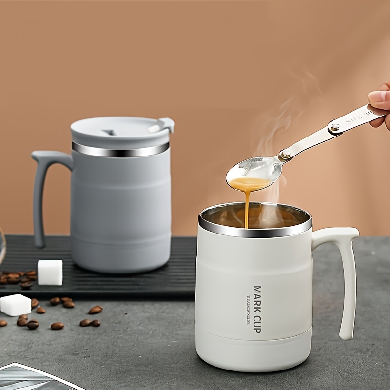 304 Stainless Steel Coffee Mug With Li Reusable Vacuum - Temu