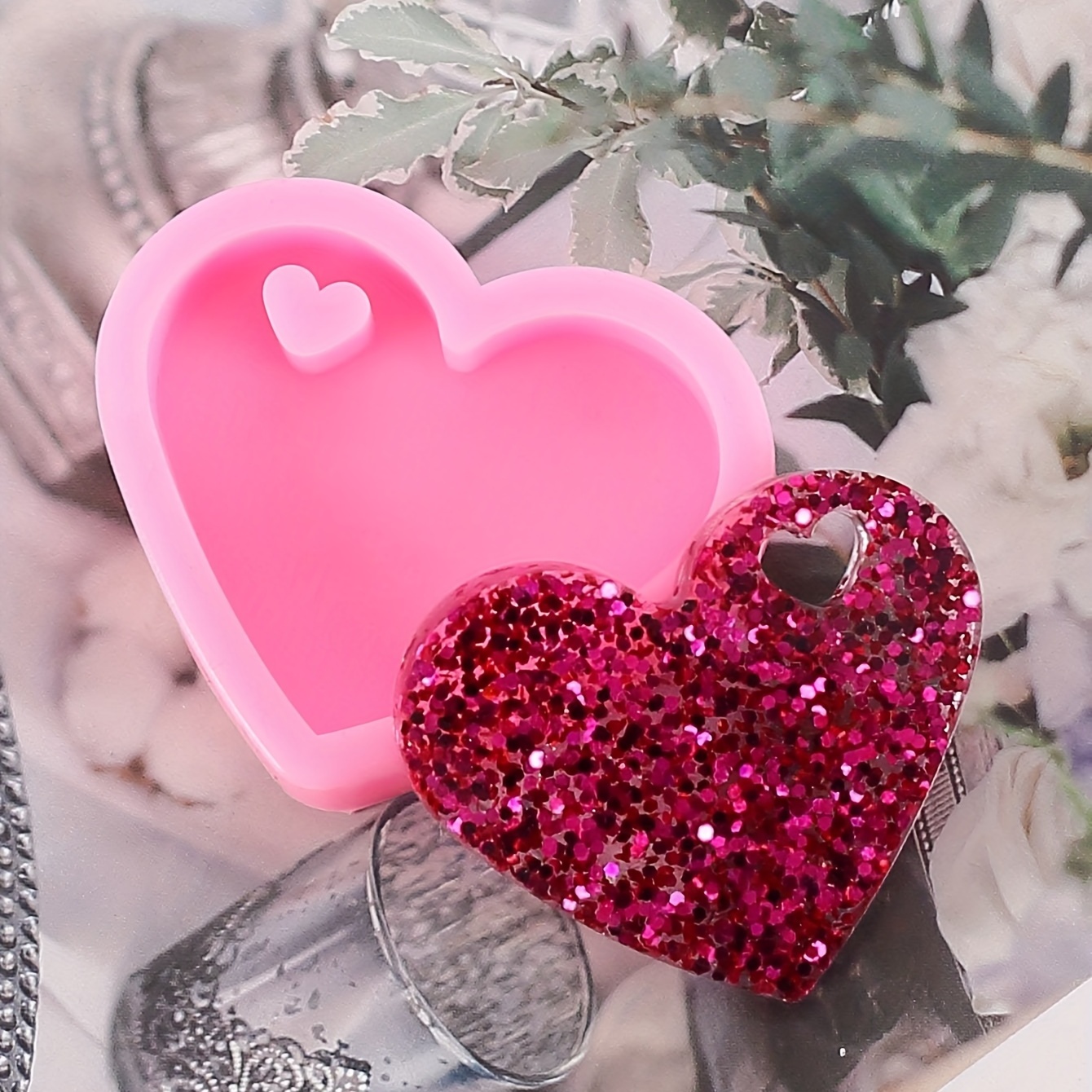 1 PCS Ashtray Silicone Mold DIY Epoxy Resin Mould Heart Diamond Shape –  Rosebeading Official