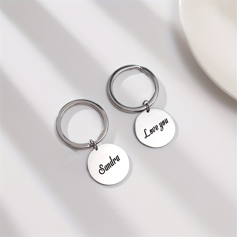 Personalized on sale charm keychain