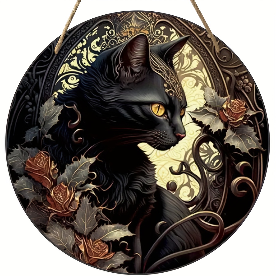 Buy 11 3/4 Inch Gertrude and Her Helpers Wall Clock RYTA ART Decoration Time  Interior Design Decor Home House Room Office Halloween Cats Witch Online in  India 