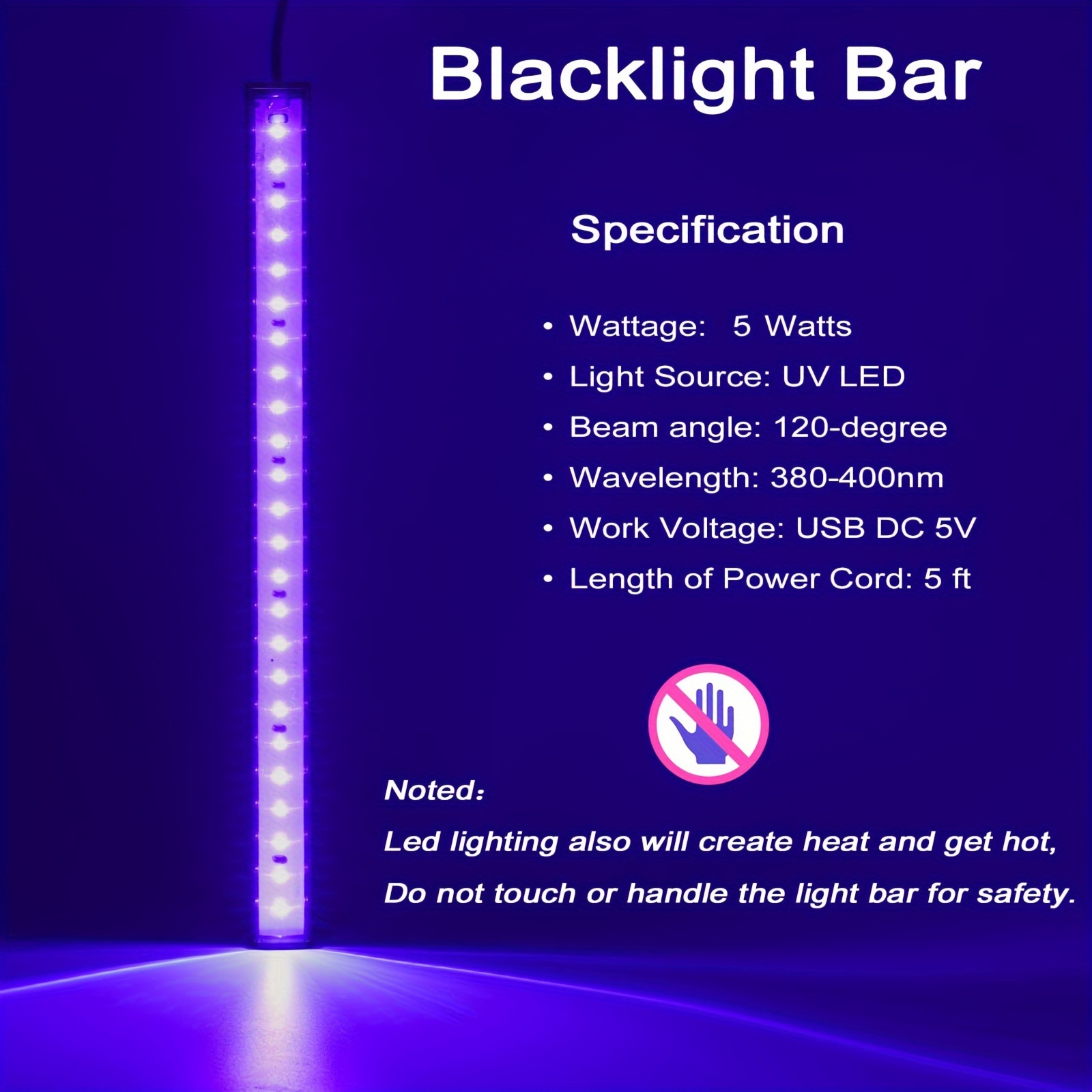 Led Black Light Black Lights For Glow Party Blacklight Bar - Temu Japan