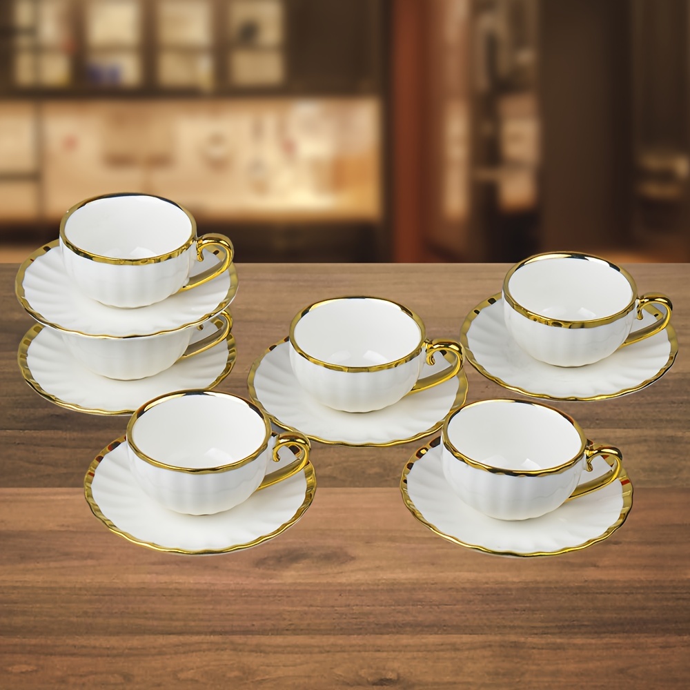 Alpine Cuisine Glass Tea Mug 6 Piece Set (AI29211) - Holy Land
