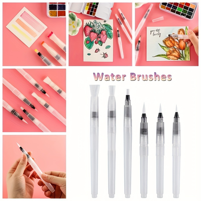 Bundle Deals Flat / Fine Tip Refillable Water Brushes Watercolor