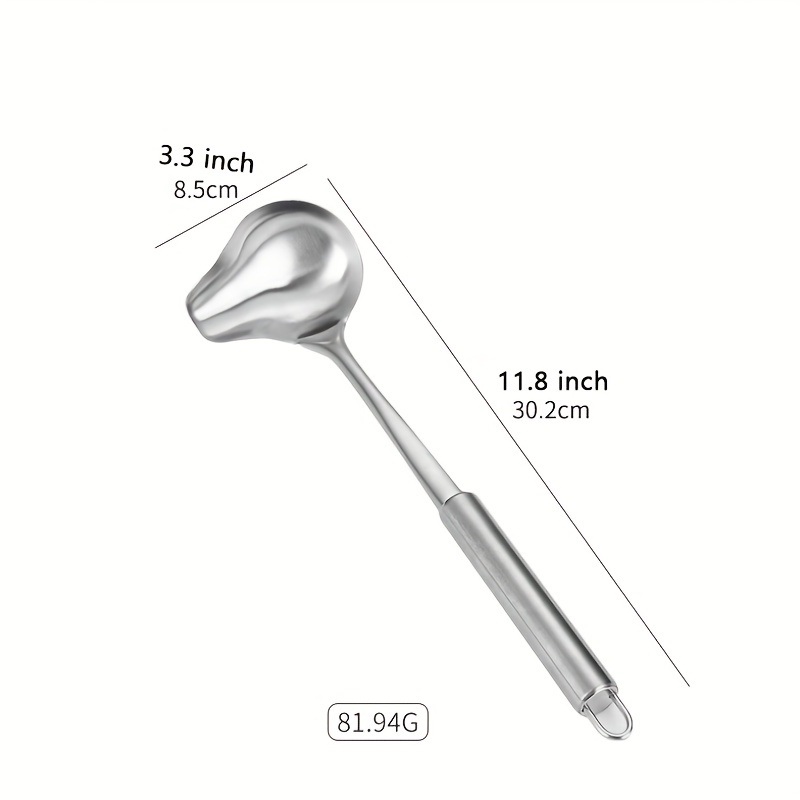 Big Spoon Long Handle Comfortable Grip Ladling Stainless Steel