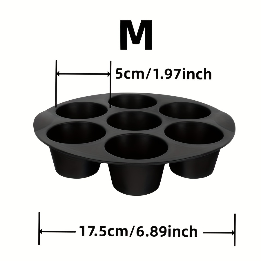 Air Fryer Cake Pan,, 7 Cavity Silicone Muffin Mold, Mini Cake Baking Mold,  Oven Accessories, Baking Tools, Kitchen Gadgets, Kitchen Accessories - Temu