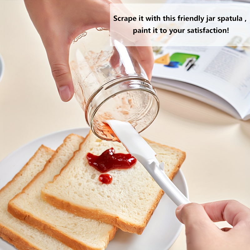 Jar Spatula, Silicone Jar Scraper with Long Handle, Jam Spreader for Peanut  Butt