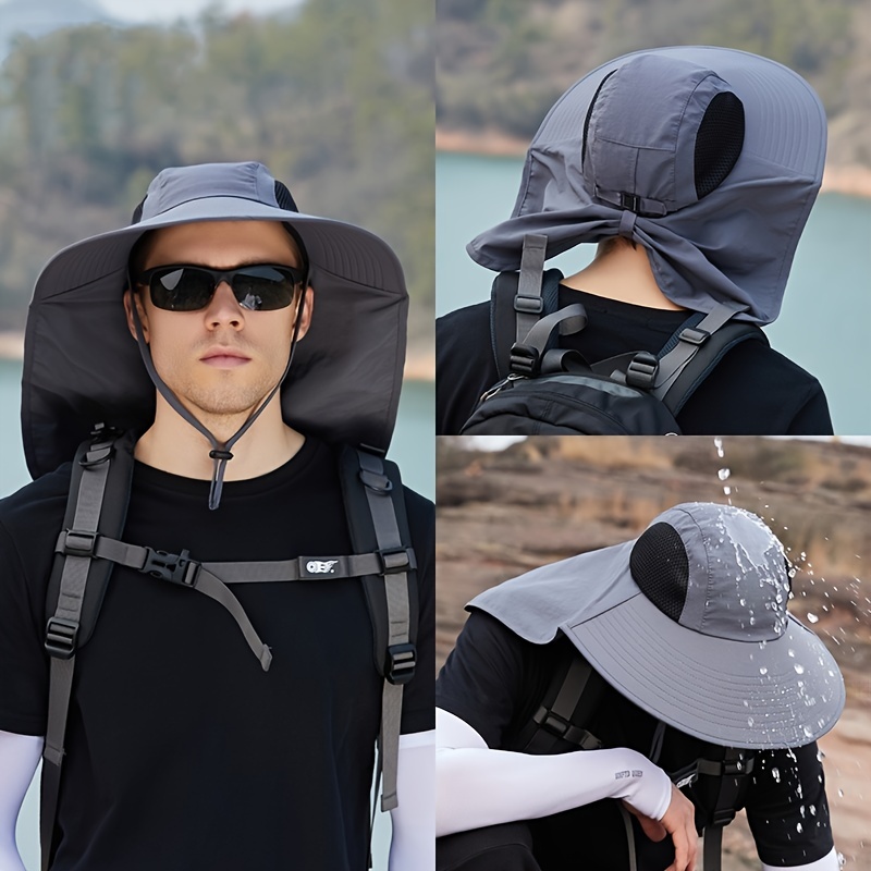 Men's Summer Fisherman Hats Mesh Breathable Sun Protection Outdoor