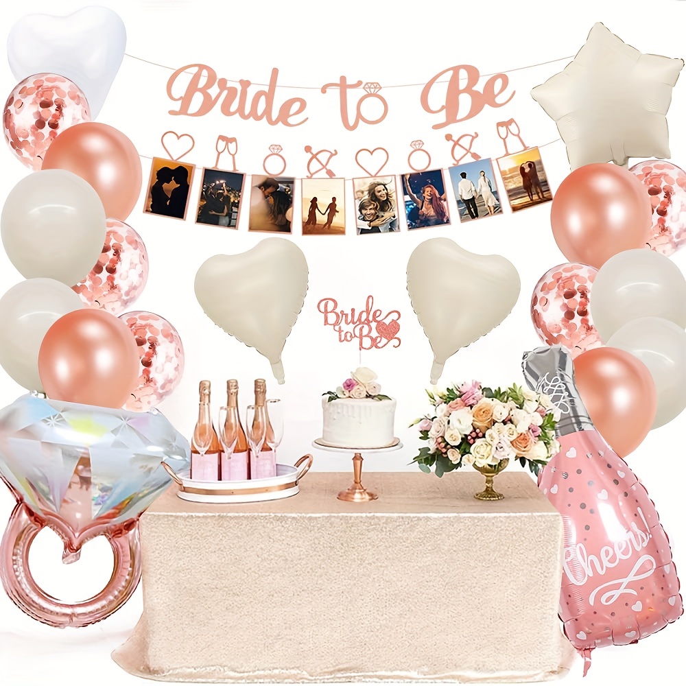 AYUQI Bachelorette Party Decorations, Golden Bridal Shower Party