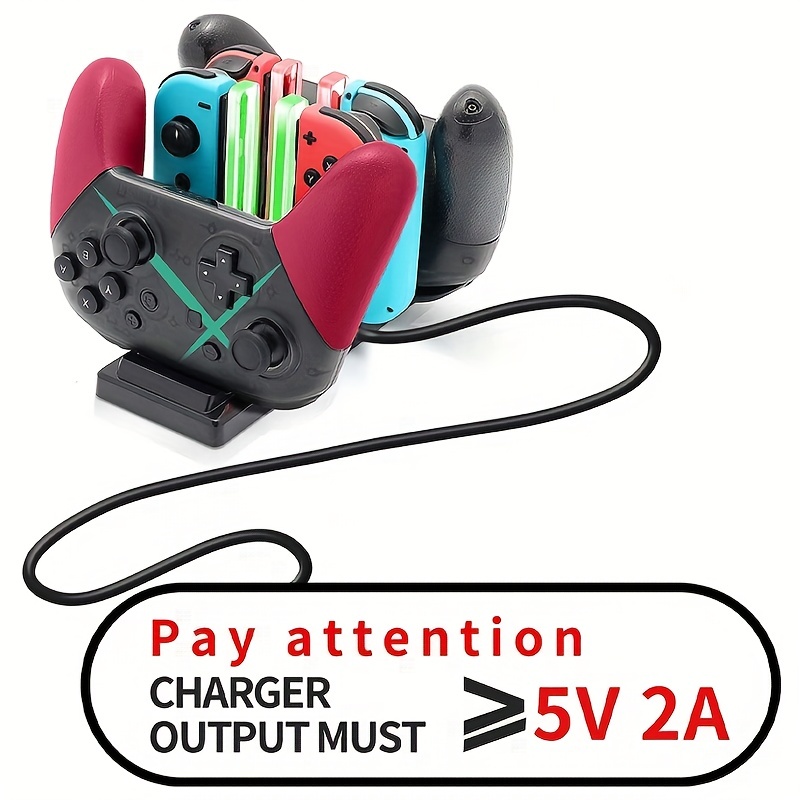 6-in-1 charging station for Joy-con and Nintendo Sw