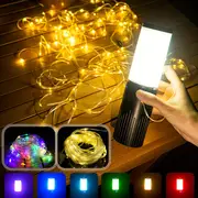 1pc Portable Multifunctional Camping Light, 9-mode Fairy Light String, Multi Light Source USB Rechargeable Outdoor Flashlight, Night Light, For Emergency, Camping, Hiking details 2
