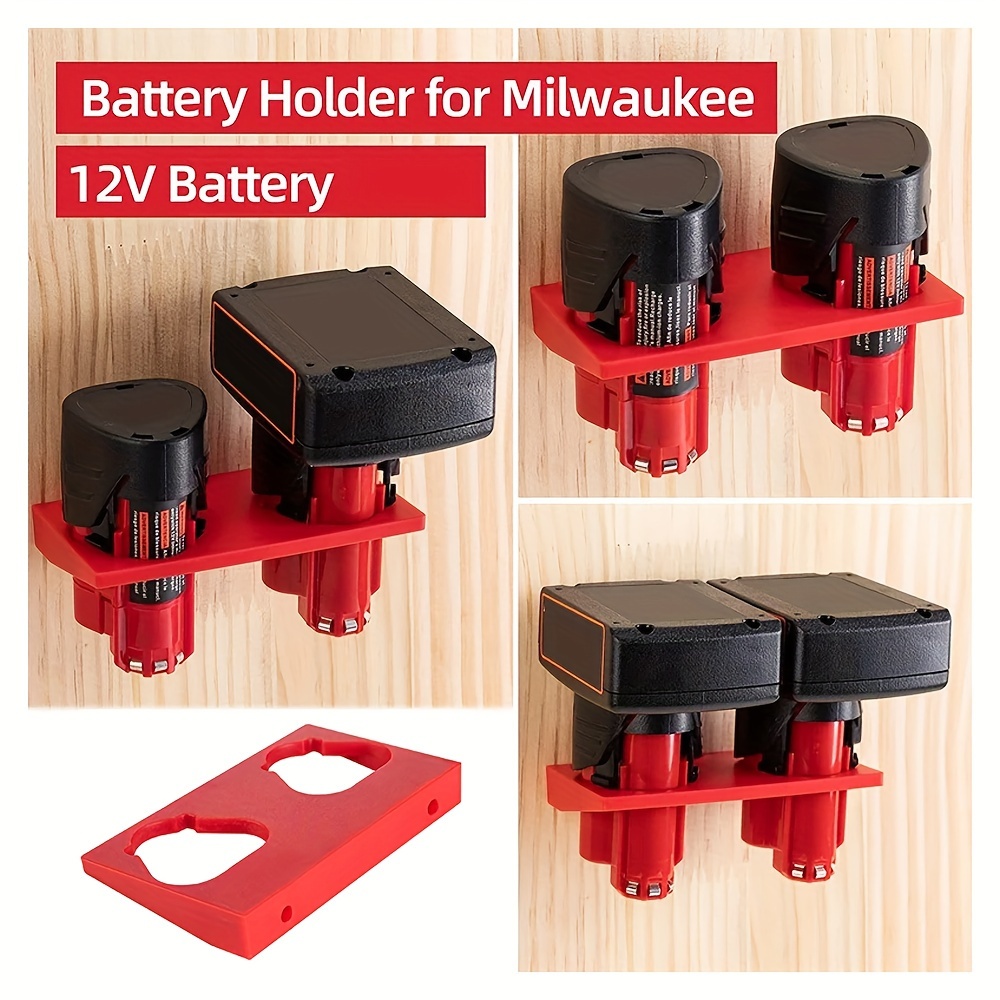 1pc/2pcs Maschinenhalter Batterieaufbewahrungshalterung Für Milwaukee 12V  Batterien Wandhalterung Werkzeughalterung Befestigungsvorrichtungen