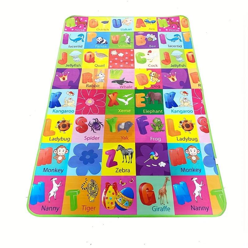 4pcs Plush Puzzle Carpet, Foam Mat Perfect For Crawling Kids And Adults,  Removable And Washable