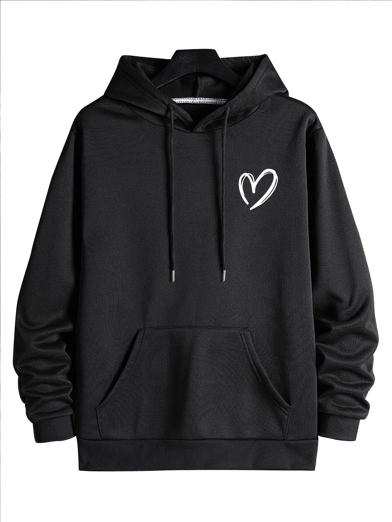 Love Like Print Hoodie Casual Pocket Long Sleeve - Temu United Arab Emirates