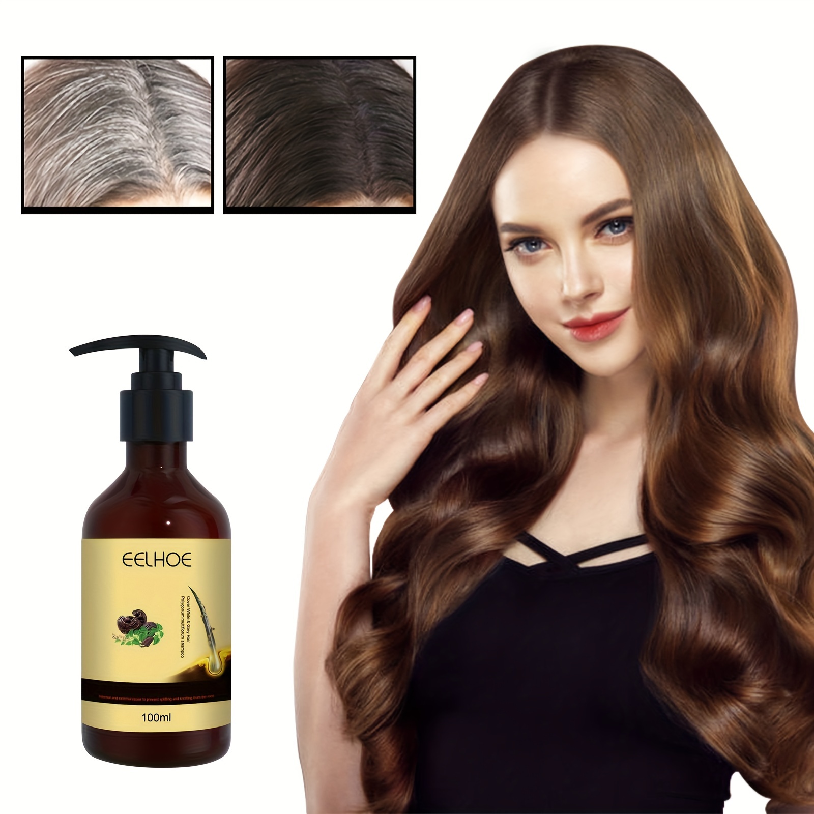 Organic Polygonum Multiflorum Hair Shampoo for Darkening Hair