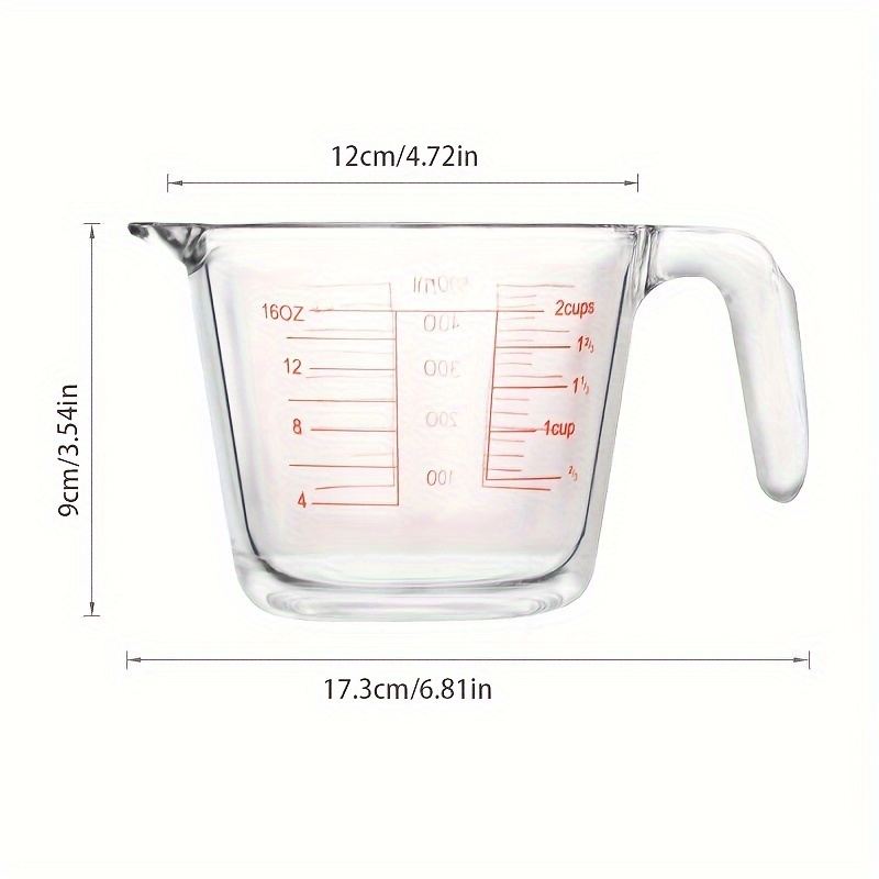 Plastic Measuring Cup With Graduation, Liquid And Dry Measuring Cups,,,,  For Breakfast Mug, Baking Measuring Cup, 3.3inch- - Temu