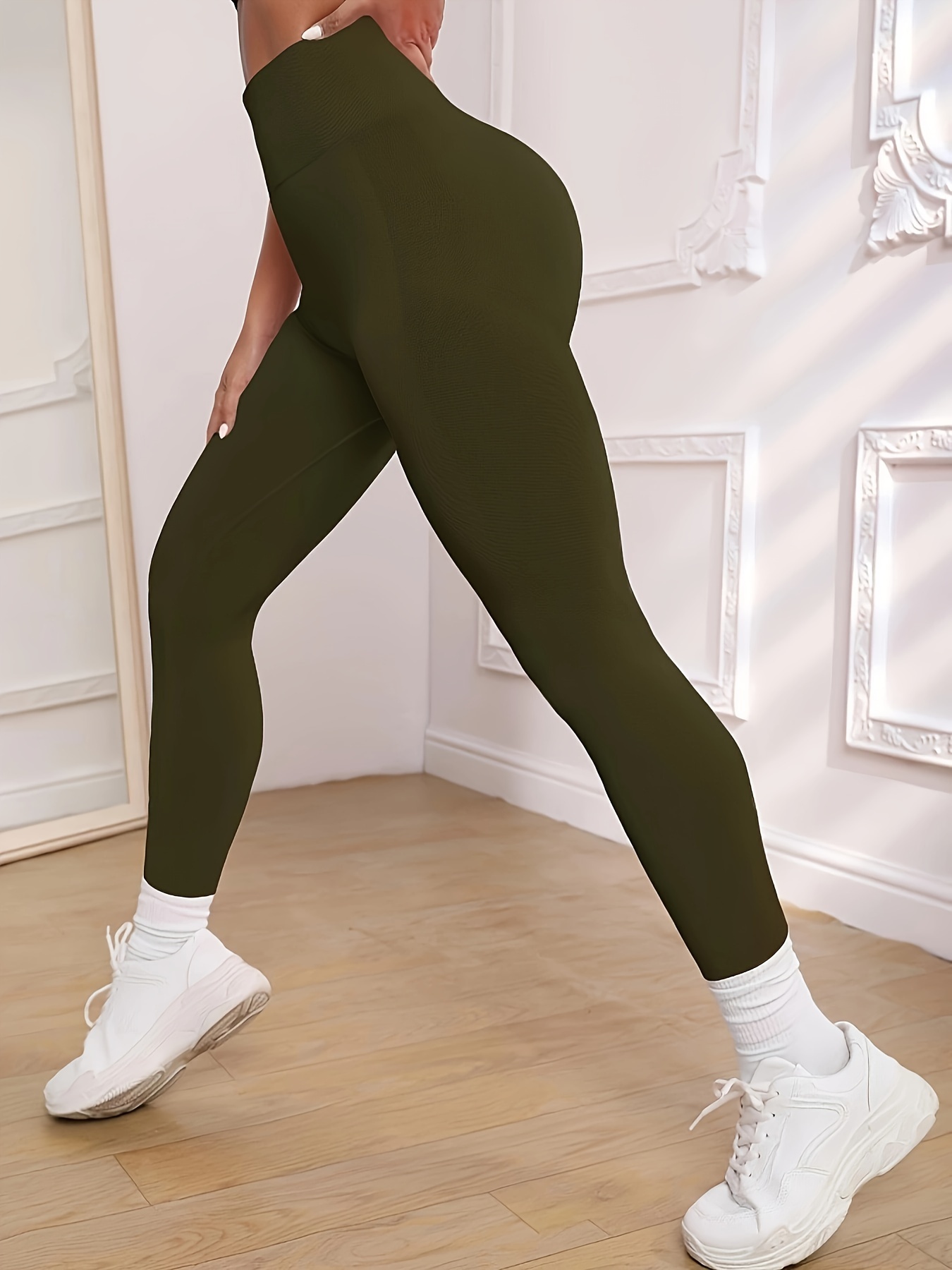 Women's High-Waisted Seamless Yoga Leggings for Fitness, Running, and Sports