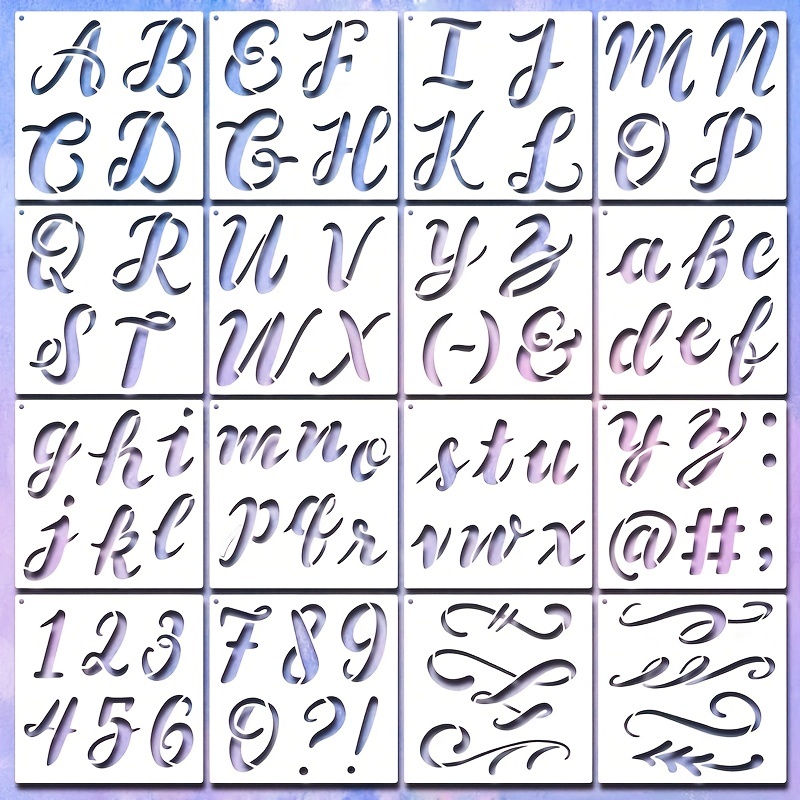 Reusable Letter Stencils Plastic Alphabet Letter Number - Temu