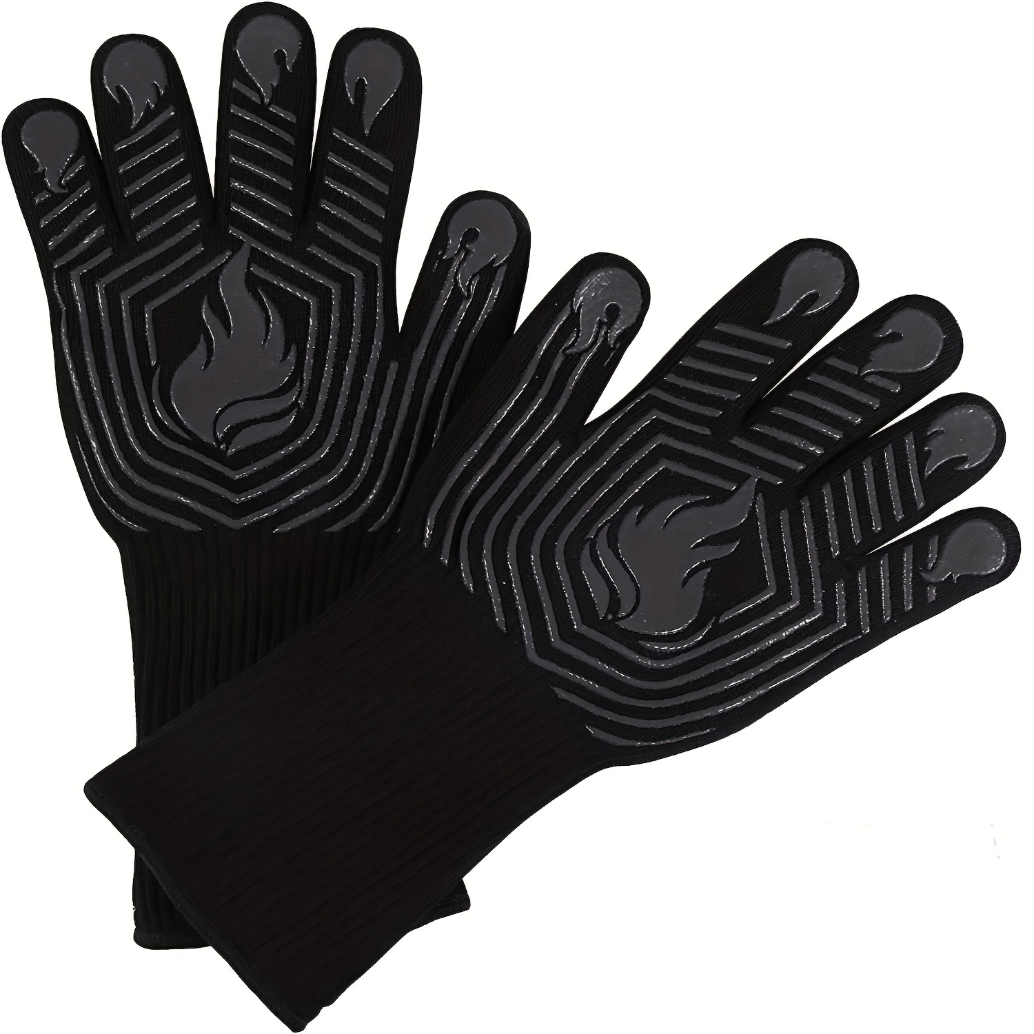 HOMWE - Manopla de horno profesional y extralarga de silicona, guantes de  horno con forro acolchado, agarraderas resistentes al calor, guantes