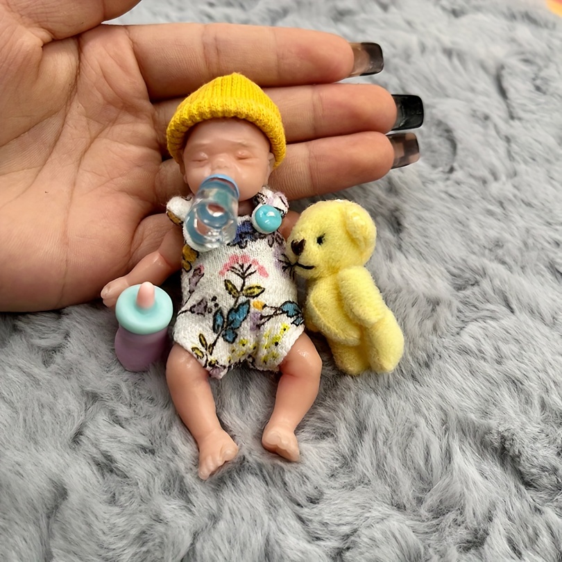 Mini Bebê Reborn Clarinha 15cm Silicone Sólido (Encomendas)