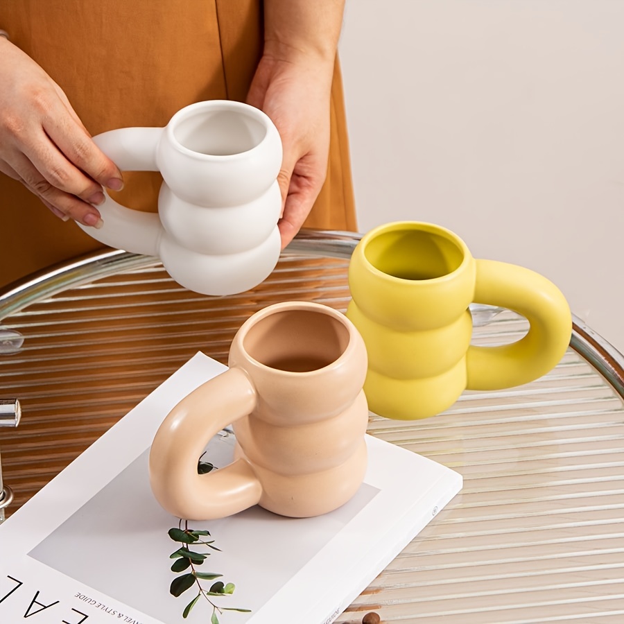1pc Tire Shape Mug 10oz, Creative Household Casual Coffee Mug, Ceramic Tea  Cups With Handle, Perfect For Cup And Interior Design Lover