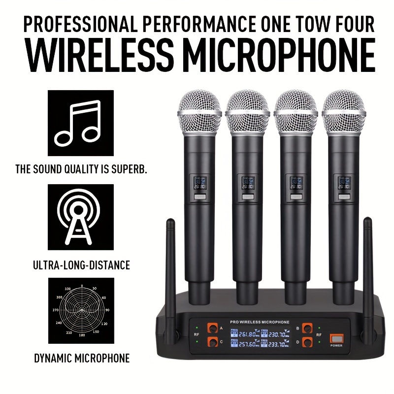 Depusheng Dx4 Wireless Microphone Professional 4 Channels - Temu