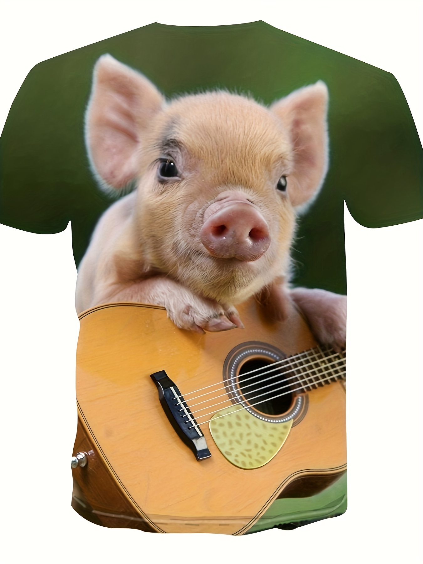 Plus Size Men's Funny Pig Tees 3d Print Realistic Graphic T - Temu