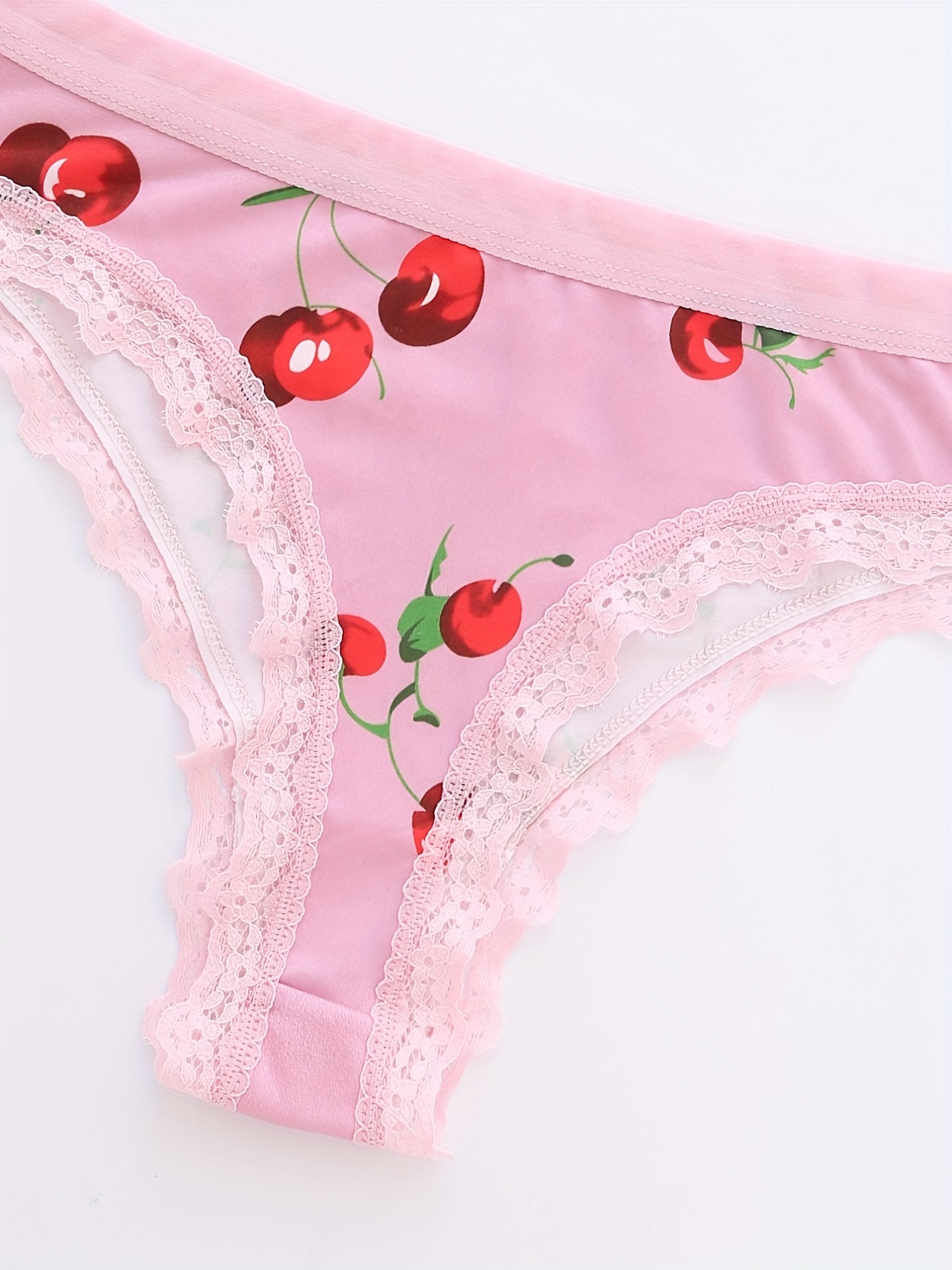 Hygiene Series • Low Rise Cotton V Lace Waist Brief Panty – Peach