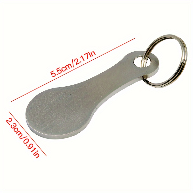 Mini Stainless Steel Key Ring, Shopping Trolley Tokens Small Aldi Quarter Holder Keychain for Grocery Shopping Cart,Bag Accessories,Temu