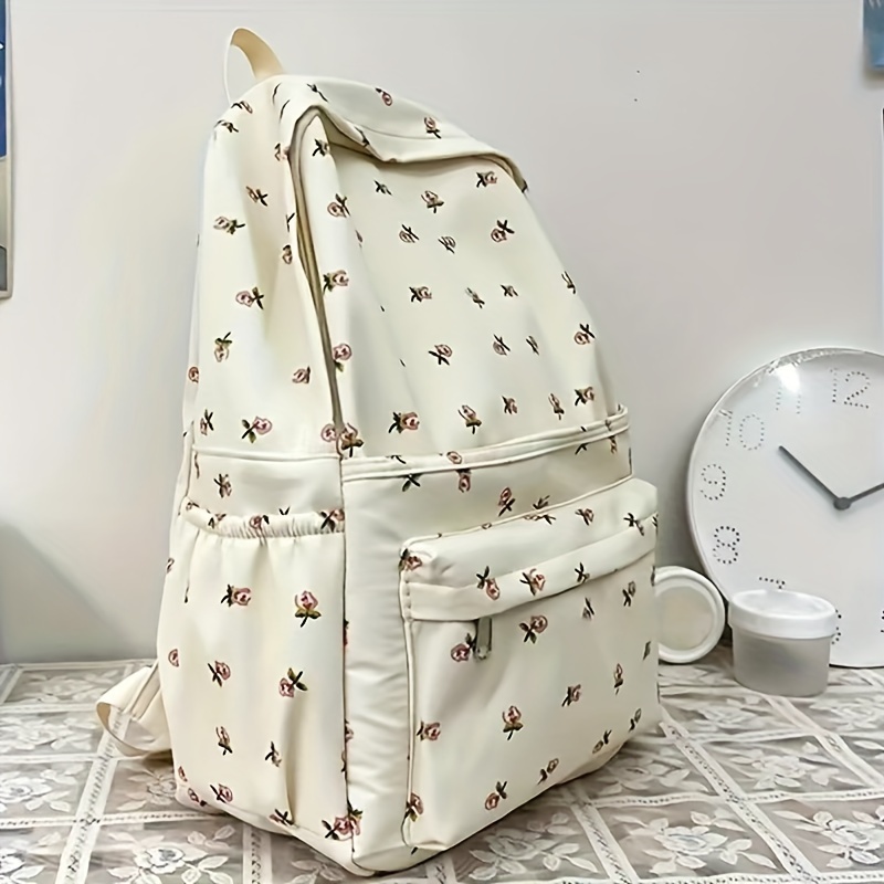New Floral Backpack Ladies Bag, Fashion Backpack Women's Bag Sweet Girl  Student Bag - Temu