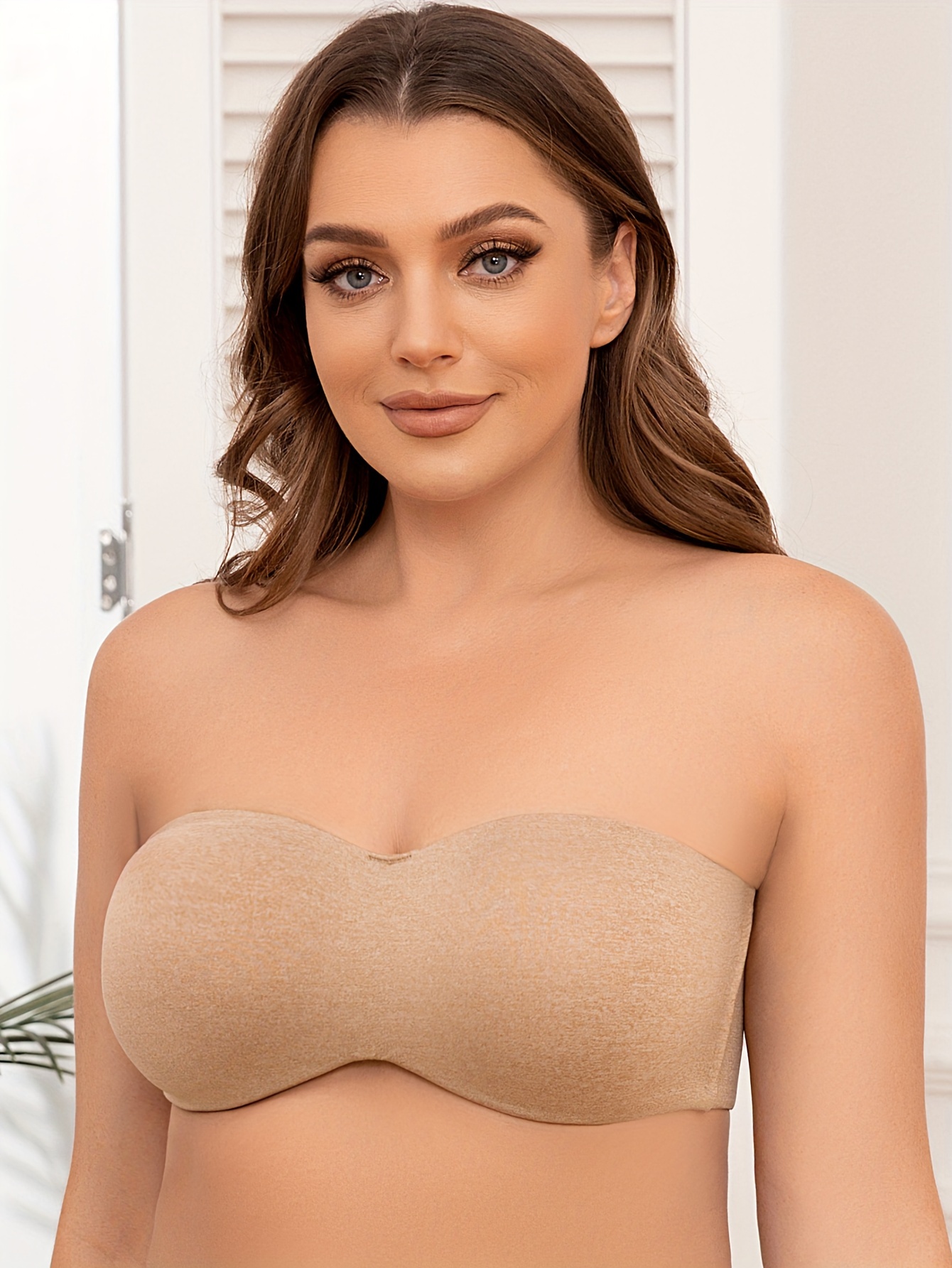 Women's Strapless Bra Plus Size Underwire Convertible Non Padded Bralette  40D