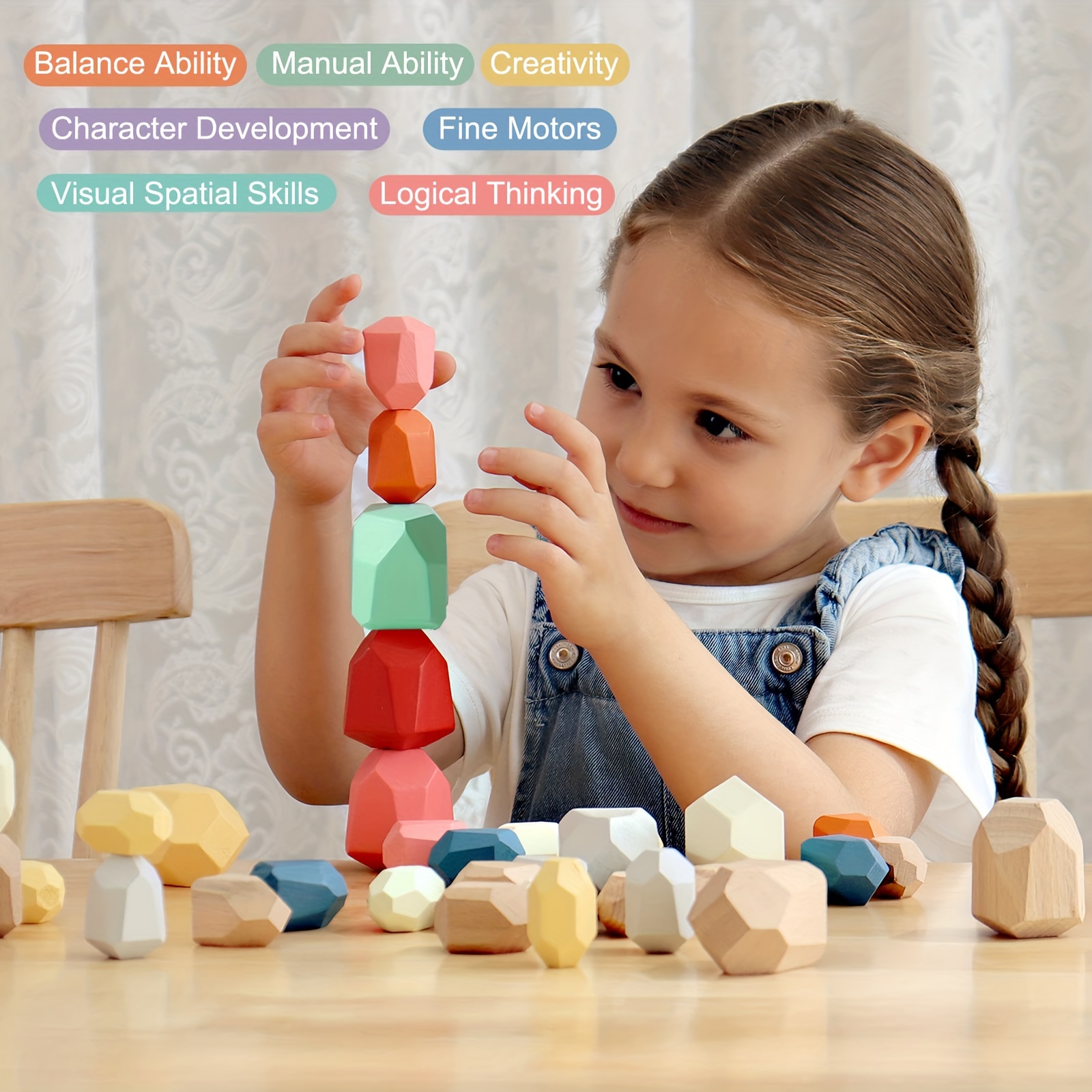 Wooden Blocks Match - Toddler at Play