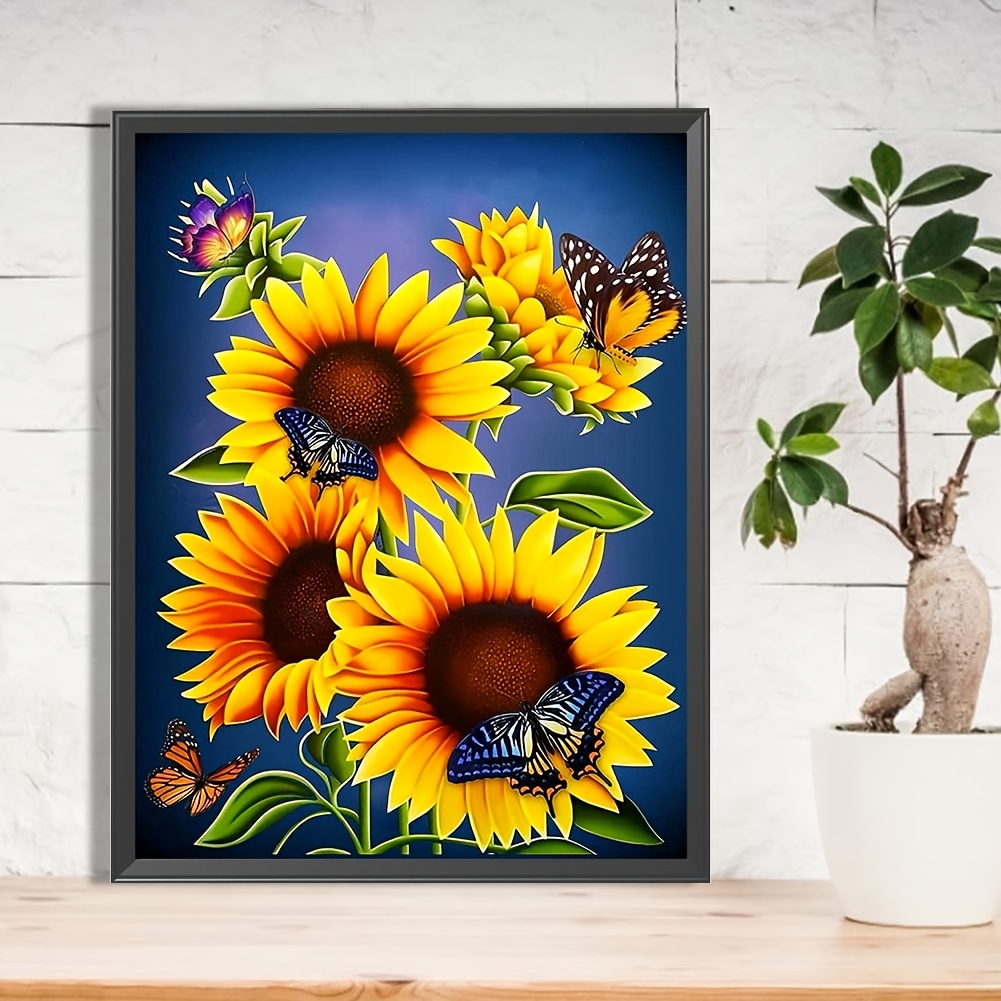 DIY Diamond painting kits for adults,Oil painting sunflower