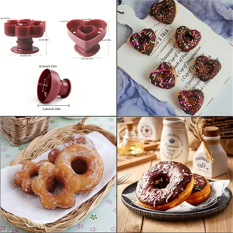 Donut Molds Cake Bread Cutters Biscuits Chocolate Stamper - Temu