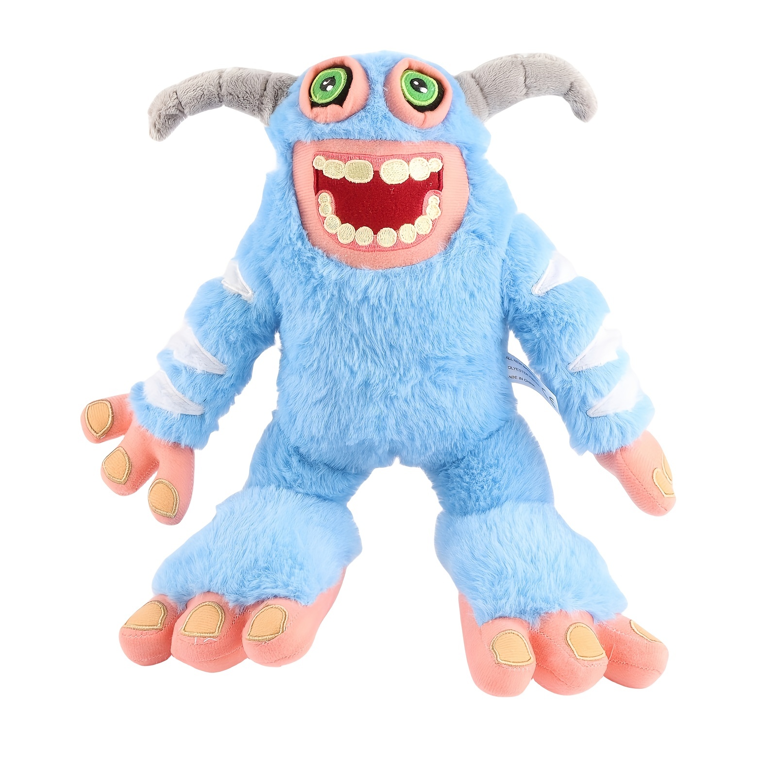 Jouet En Peluche De Monstre À Grande Bouche Bleue Issu De - Temu