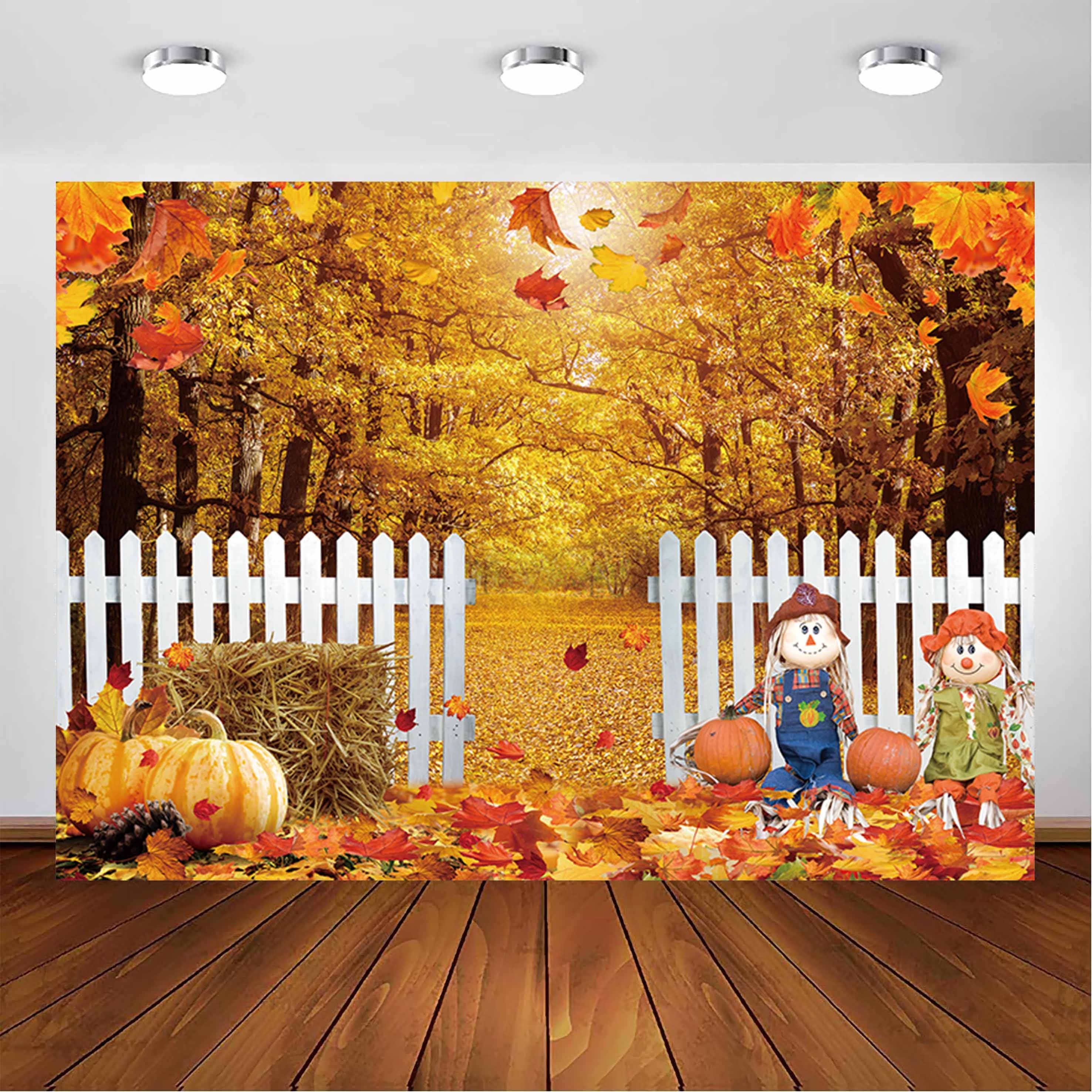 Friendsgiving Backdrop Banner Fall Pumpkin Turkey Thanksgiving Festival  Holiday Photography Background Wall Decoration