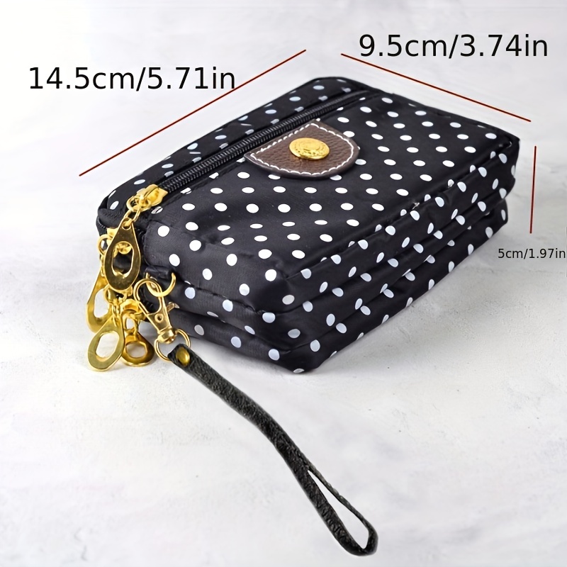 Kiss Lock Coin Purse, Women's Stylish Polka Dot Small Wallet Cute Versatile  Canvas Purse - Temu