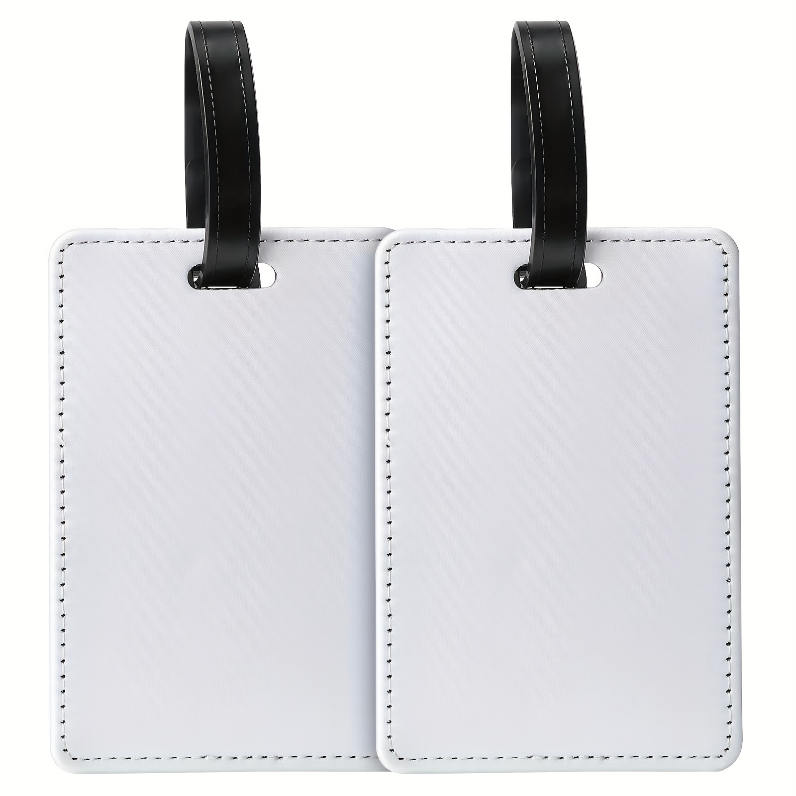  Sublimation Luggage Tags PU Leather Name Tag Blank