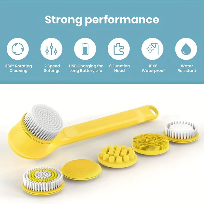 Long Handle Back Brush for Shower Massage Back Scrubber Body Scrub Brush  for Showering Exfoliating Back Scrubber Storable Bath Cleaning Brush for  Men Women Kid (Grey)