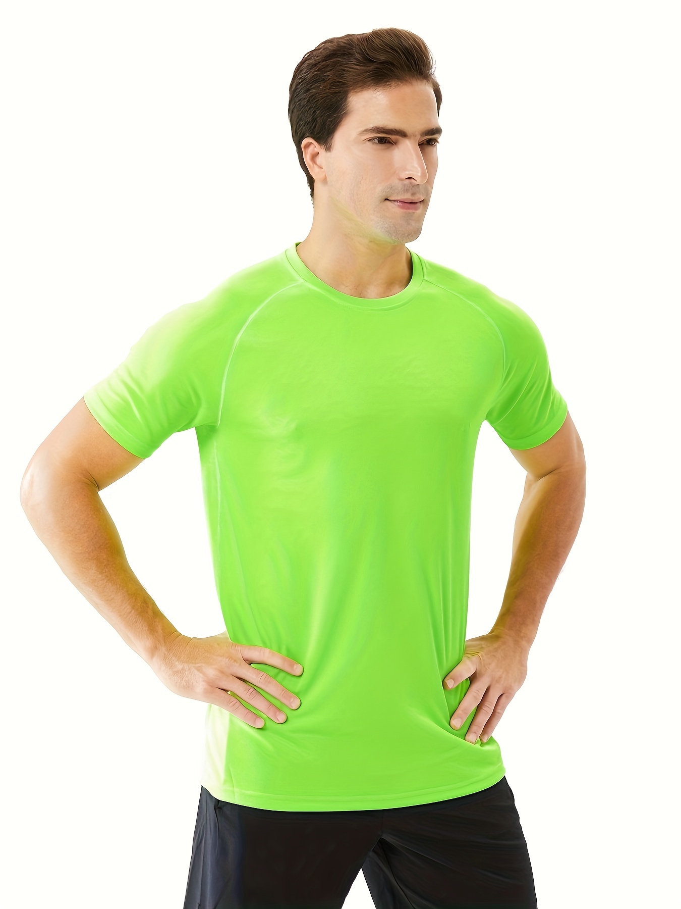 Neon Yellow Sports T-Shirt  Men's Activewear & Sportswear