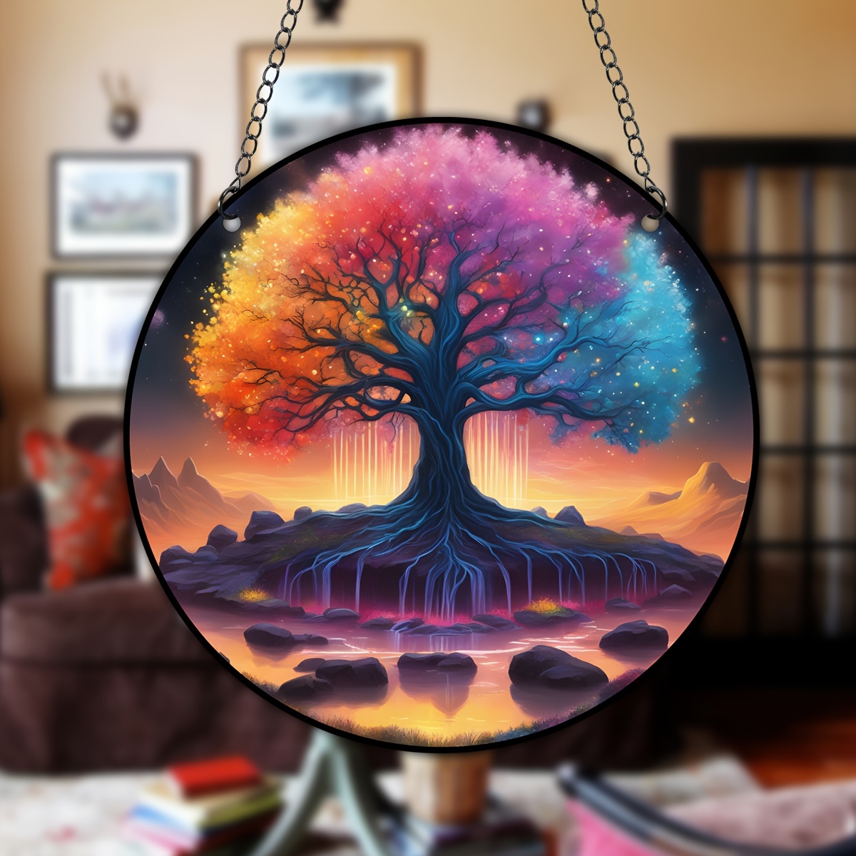 Stunning Tree Of Life Artwork Suncatchers Ornament,fall Panel