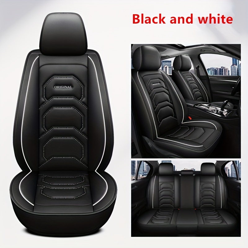 Funda Asiento Coche Cuero Pu Universal Cubiertas Asiento - Temu