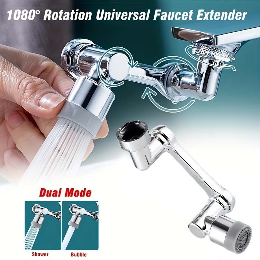 1440 Extenseur de robinet rotatif universel, aérateur de robinet grand  angle 1080 + 360 avec 2 modes de sortie d’eau de haute qualité
