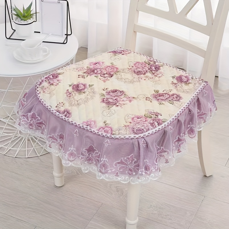 1pc Universal Dining Chair Cushion For Home Use, Seat Cover For Chairs, Stools, And Seats, European-style Dining Stool Cushion, Thin Four-season Seat Cover