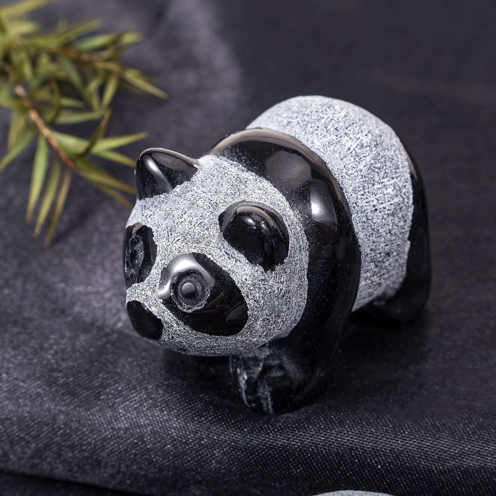 Panda Figurine Resin Ornament Animal Statues Sculpture for Indoor Home Desk