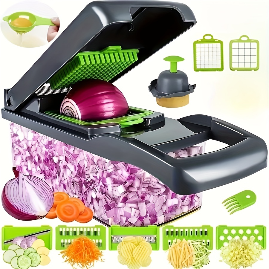  Safe Mandoline Slicer for Kitchen Vegetable Chopper Slicer,  Food French Fry Potato Chopper Vegetable Cutter, Kitchen Chopping Artifact  For Carrot Onion & Fruit: Home & Kitchen