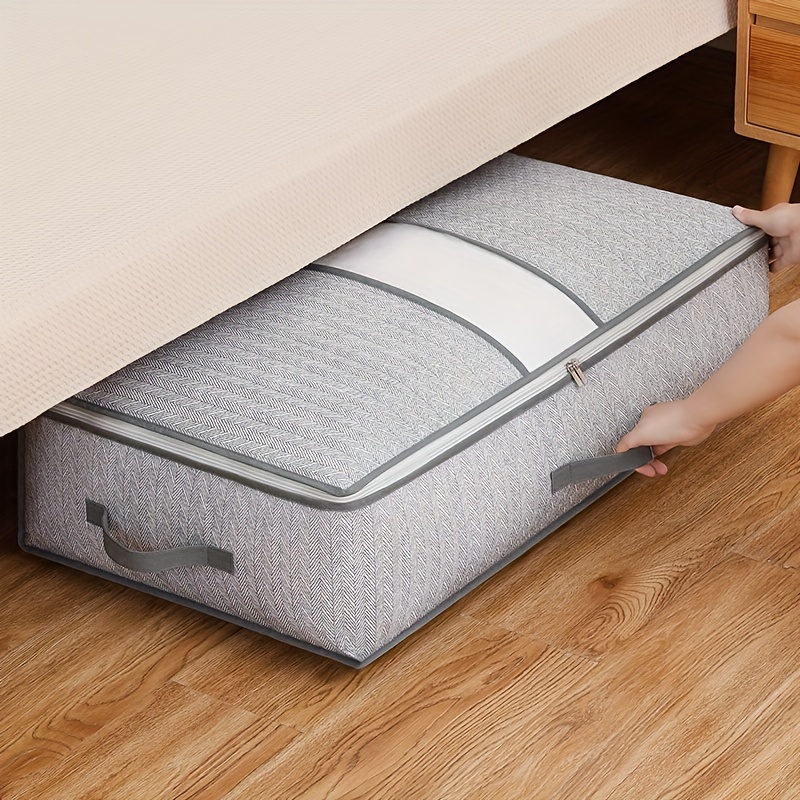 Organizador simple con cremallera a prueba de polvo, Bolsa de  almacenamiento liviana para debajo de la cama, Contenedor versátil